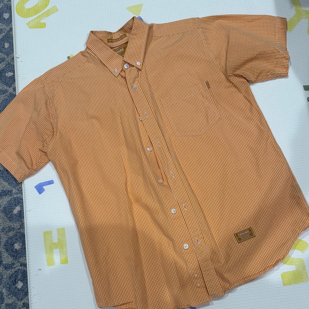 Freshjive Orange Checkered Men's Shirt